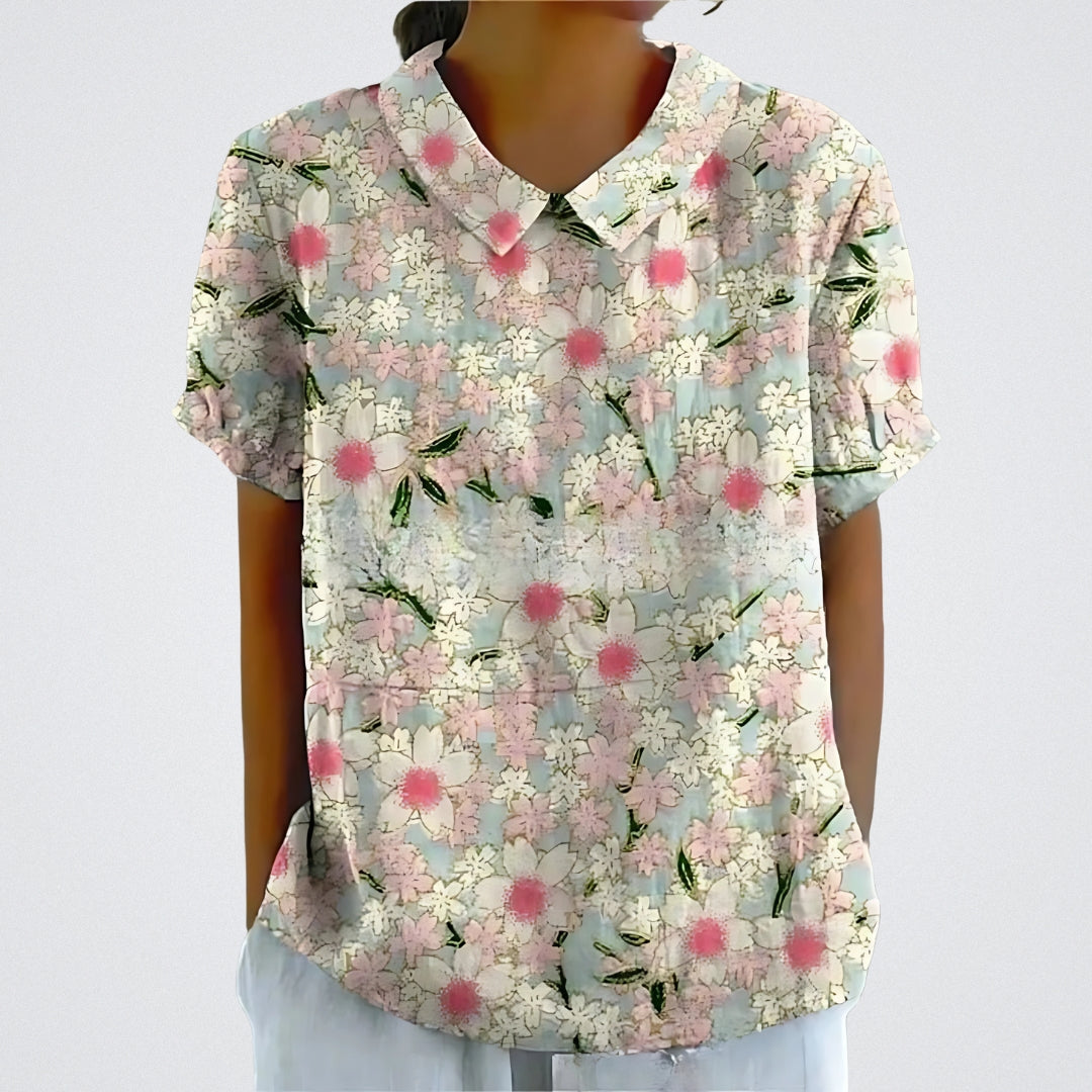 Lina™ | Blusa in Lino Floreale