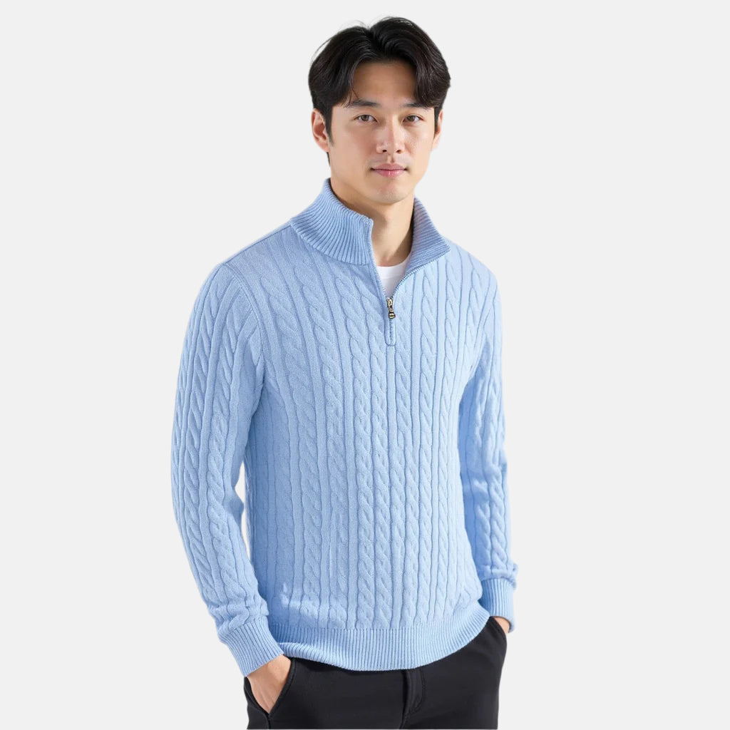 Giuseppe™ - Pullover di lusso in maglia con zip