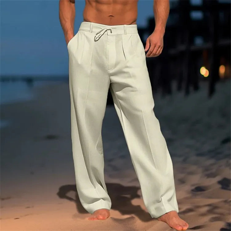 Nathan™ | Pantaloni in Cotone a Tinta Unita