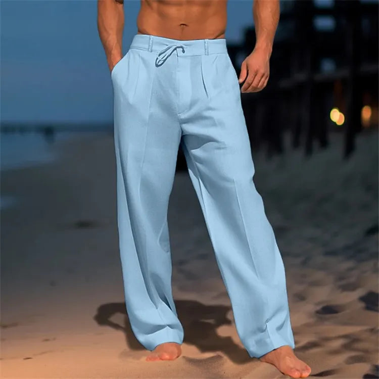Nathan™ | Pantaloni in Cotone a Tinta Unita