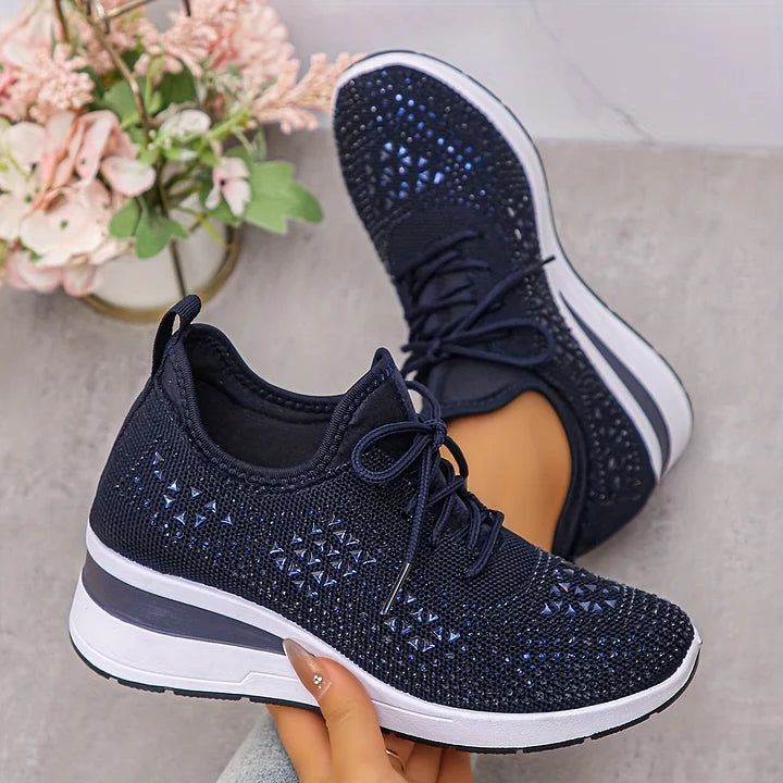 Giselle™ | Sneakers Ortopediche con Strass Brillanti