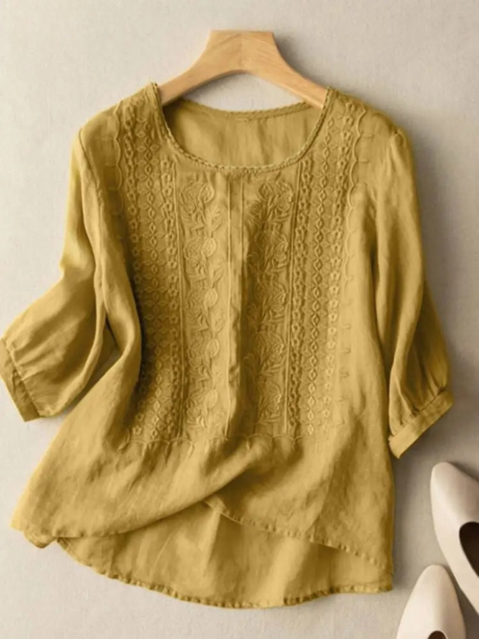 Firenze™ | Blusa Boho Ricamata in Cotone (Vestibilità Piccola)