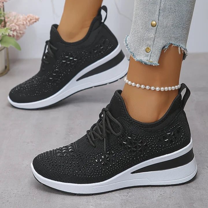Giselle™ | Sneakers Ortopediche con Strass Brillanti