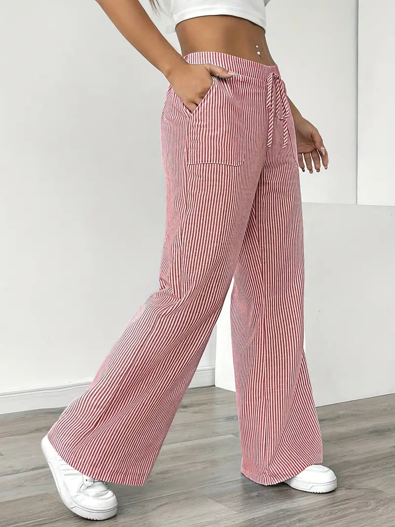 Alina™ | Eleganti Pantaloni a Righe con Tasche