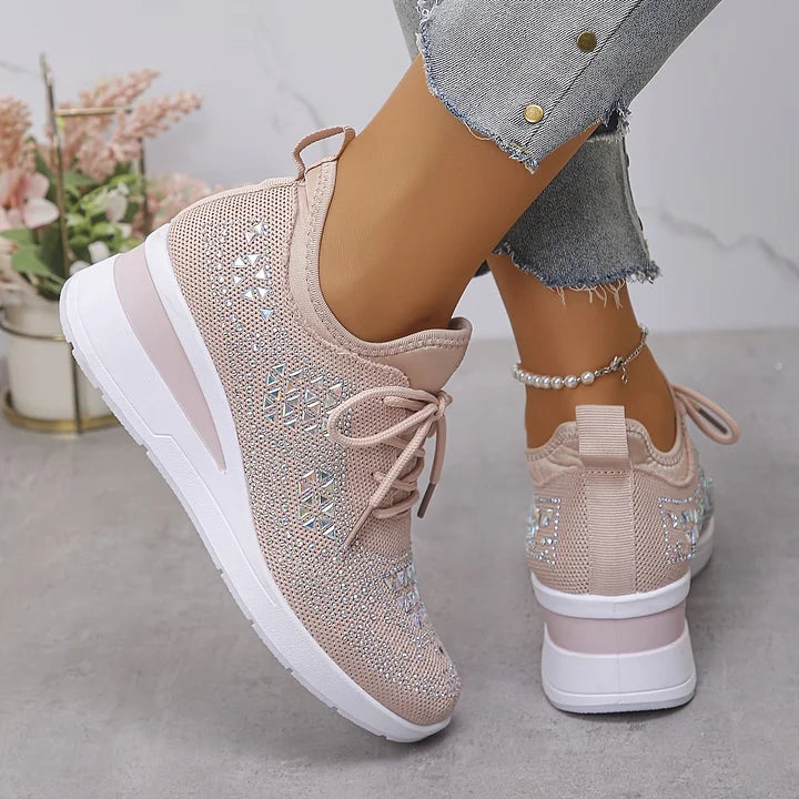 Giselle™ | Sneakers Ortopediche con Strass Brillanti