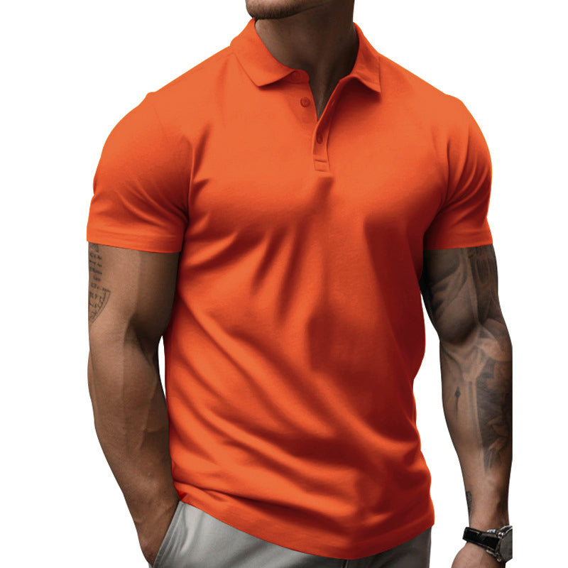 Polo da uomo a maniche corte slim fit in cotone