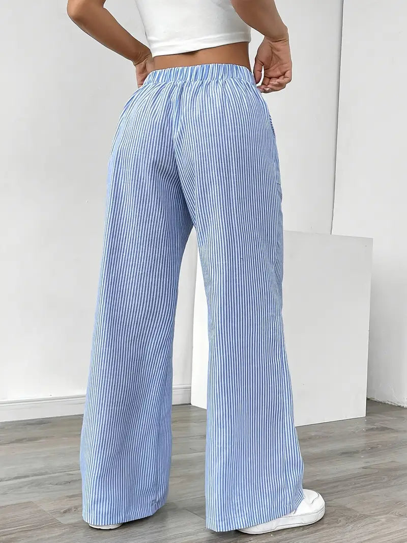 Alina™ | Eleganti Pantaloni a Righe con Tasche
