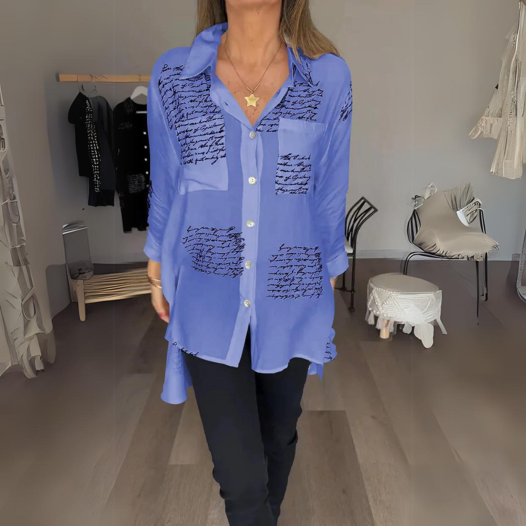 Callista™ | Camicia Button-Up Scritta a Mano