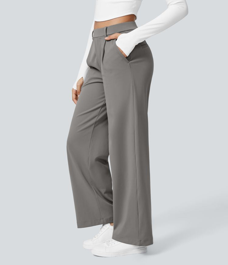 Pantaloni Svasati ColaTek Air™ con Vita Alta e Tasche con Zip Laterali