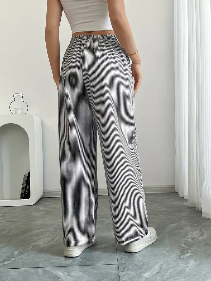 Alina™ | Eleganti Pantaloni a Righe con Tasche
