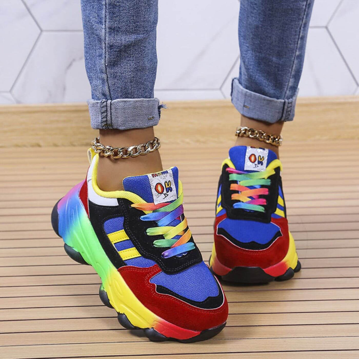 Aurora™ | Sneakers Ortopediche Colorate per Comfort e Stile
