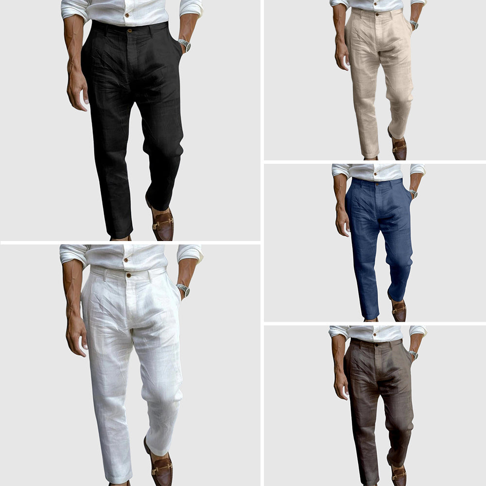 Pantaloni in Lino Saint-Tropez Chic