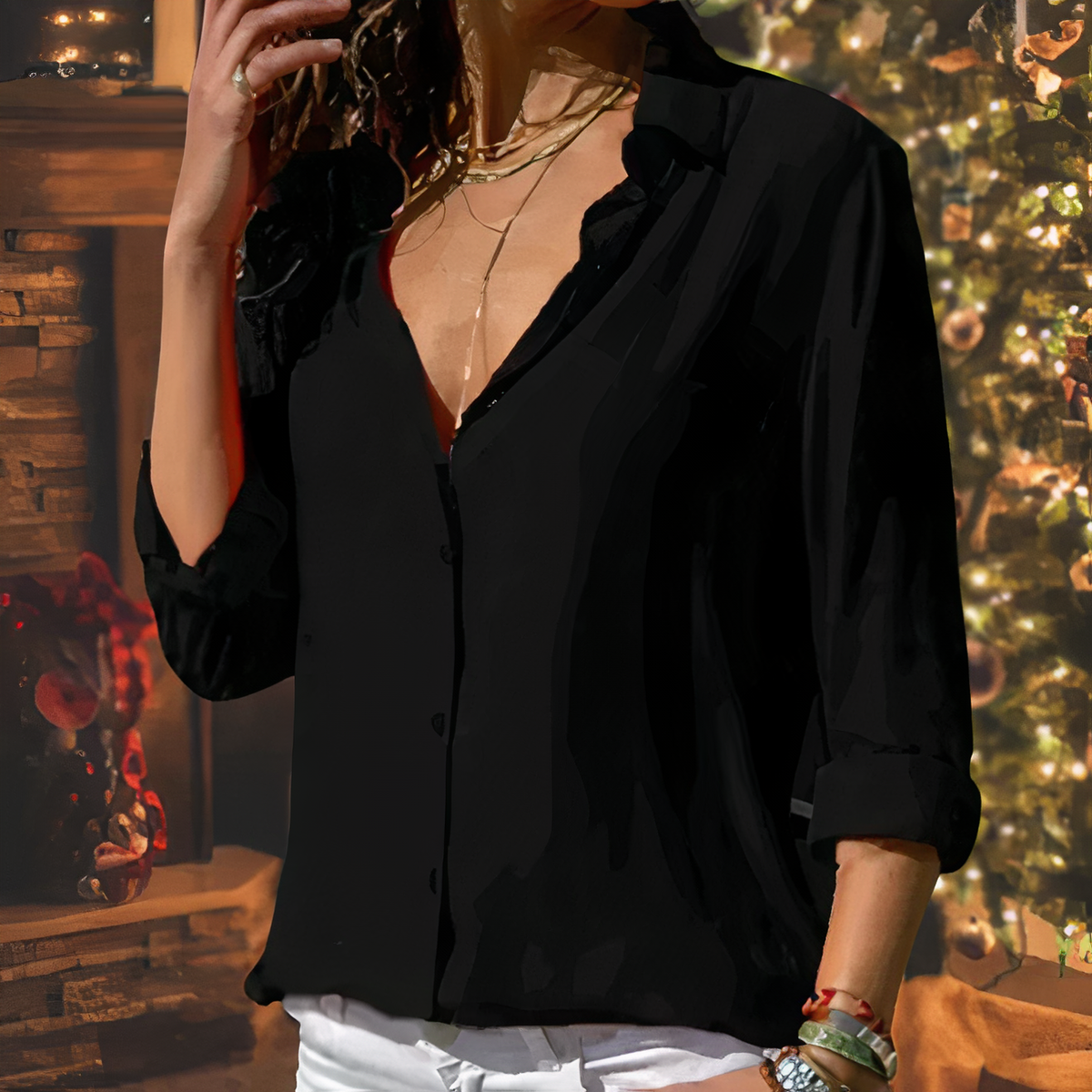 Alina™ | Elegante Blusa in Chiffon Femminile