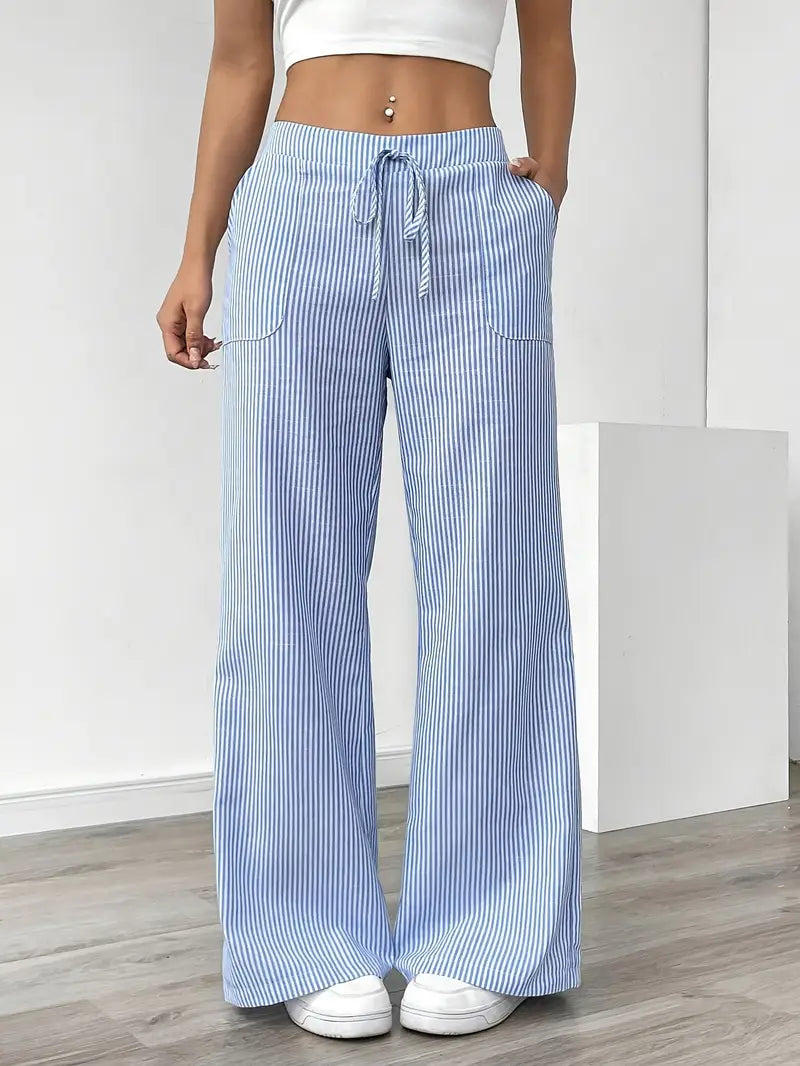 Alina™ | Eleganti Pantaloni a Righe con Tasche
