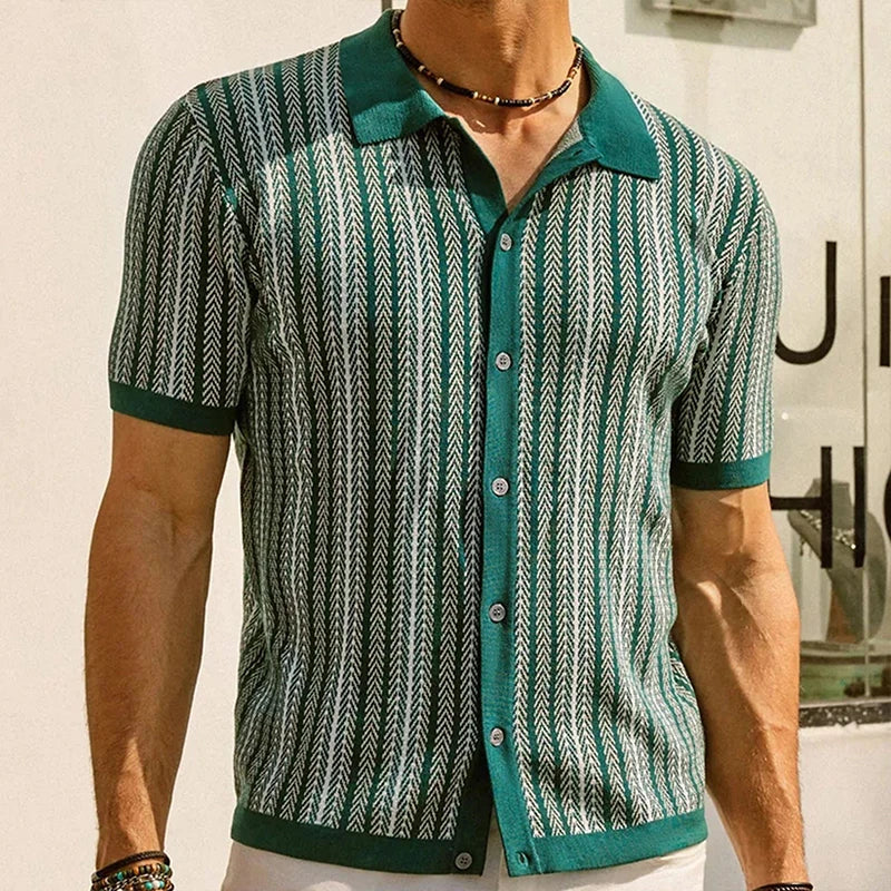 Solano™ | Polo Slim-Fit a Spina di Pesce