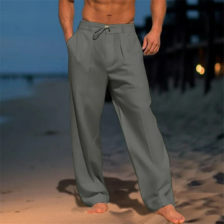 Nathan™ | Pantaloni in Cotone a Tinta Unita