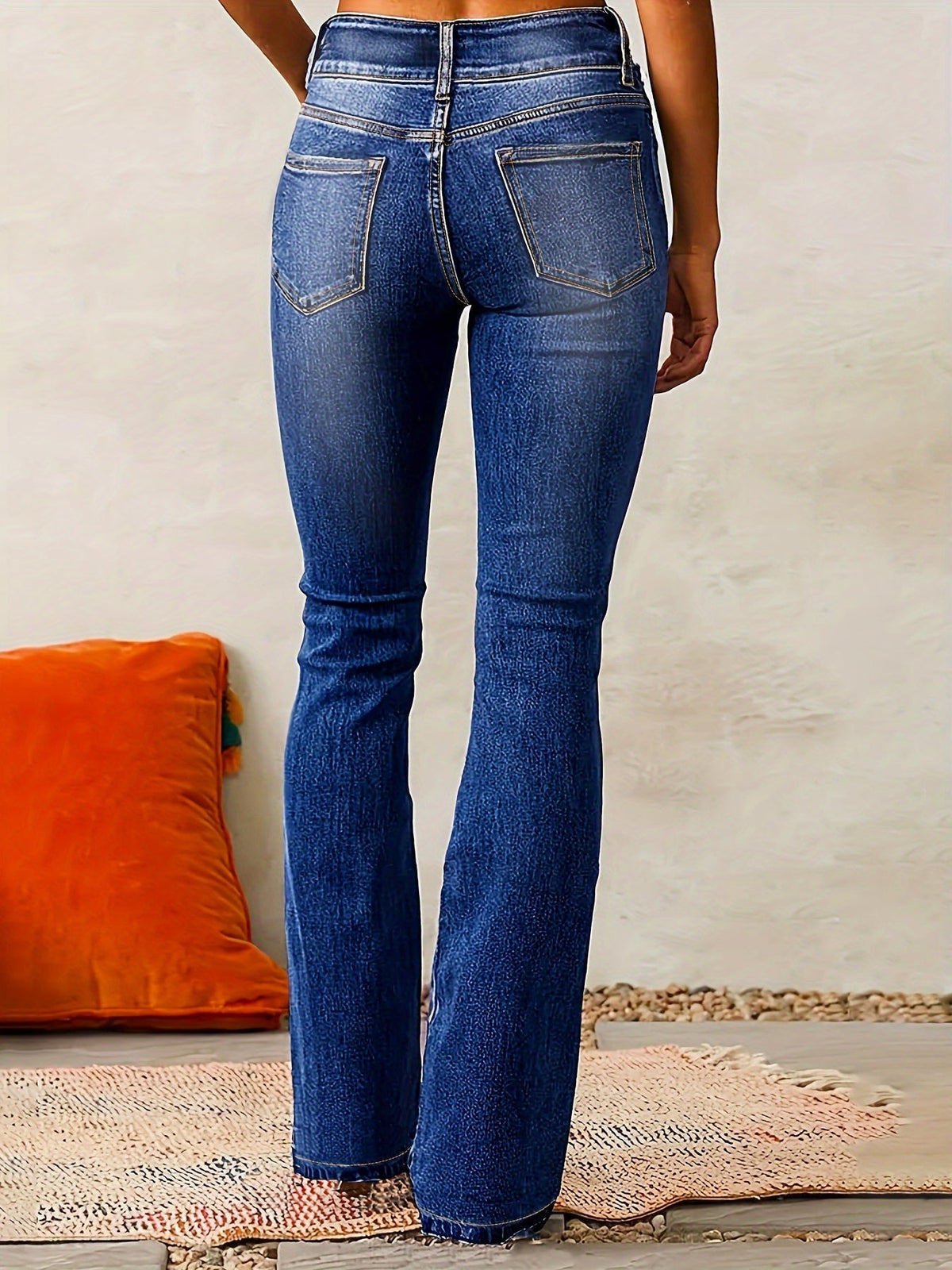 Aya™ | Jeans a Zampa a Vita Alta