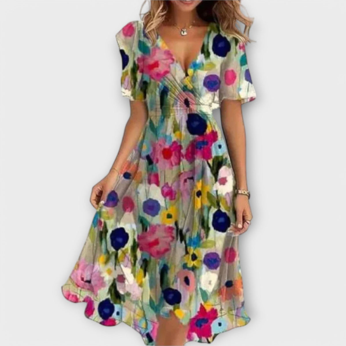 Annegret™ | Abito da Donna con Scollatura a V