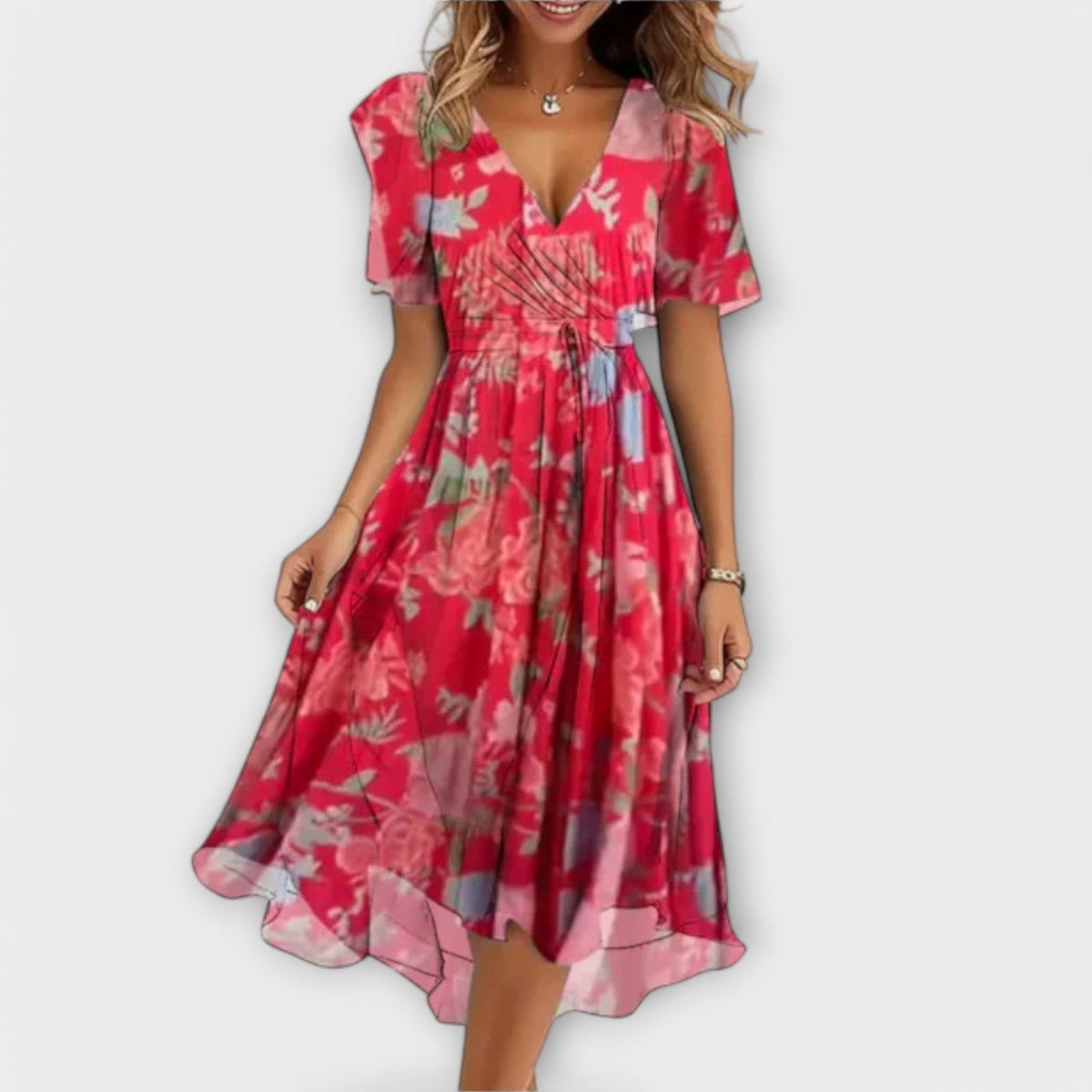 Annegret™ | Abito da Donna con Scollatura a V