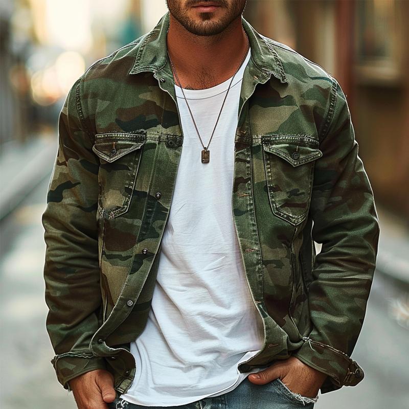 Denis™ | Giacca In Tela Camo Per Uomini