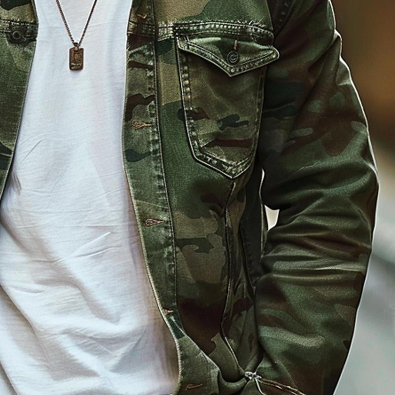 Denis™ | Giacca In Tela Camo Per Uomini