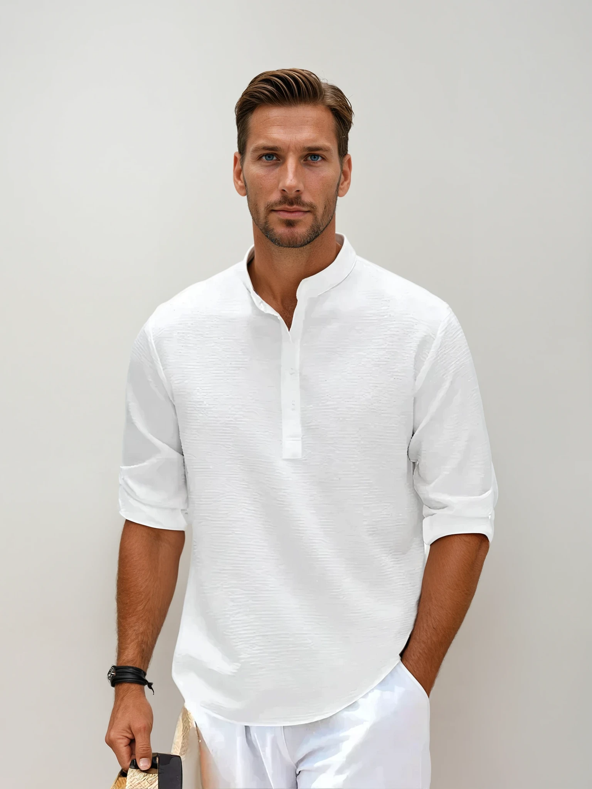 James™ | Polo in Lino a Manica Lunga