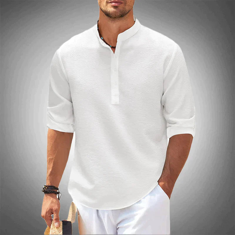 James™ | Polo in Lino a Manica Lunga