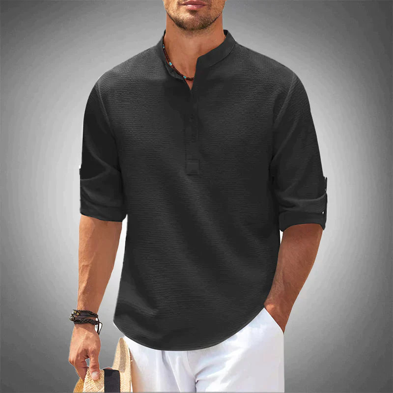 James™ | Polo in Lino a Manica Lunga