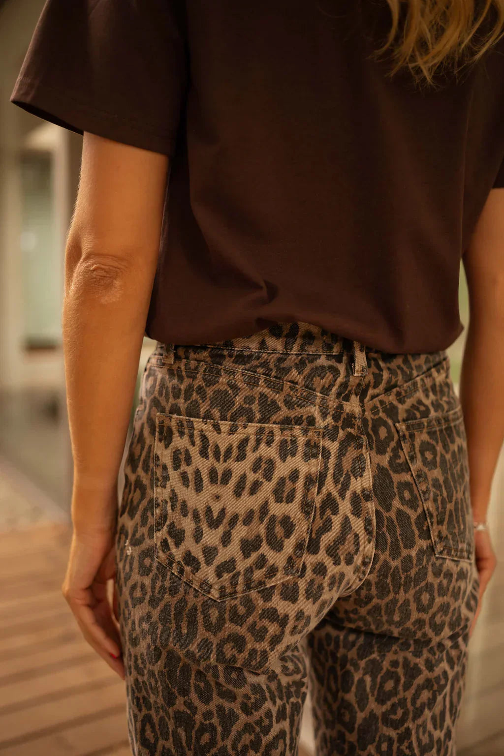 Pantaloni a Zampa di Elefante Leopardati