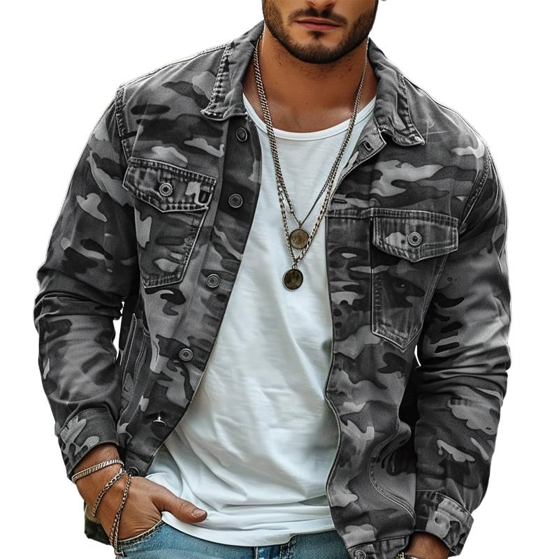 Denis™ | Giacca In Tela Camo Per Uomini