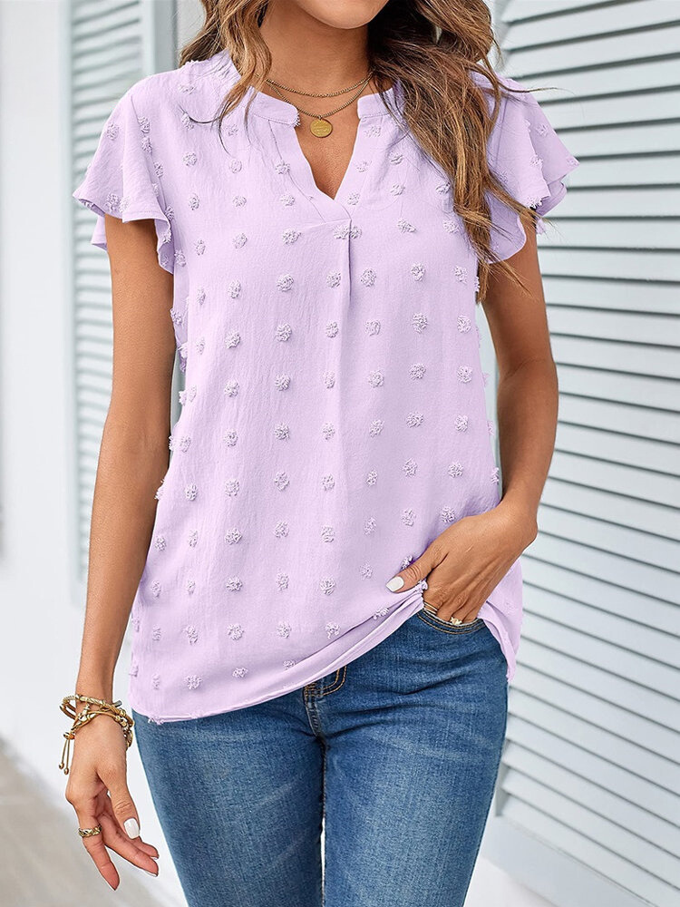 Hannah™ | Blusa con Patchwork e Rouches