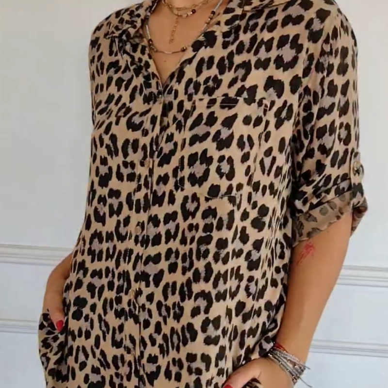 Carmila | Blusa Elegante con Stampa Animalier