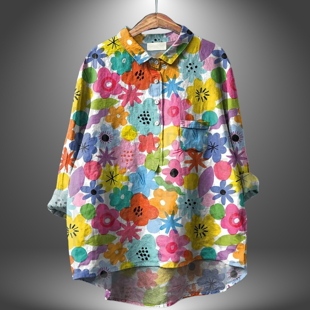 Virginia | Camicia Floreale Artigianale da Donna