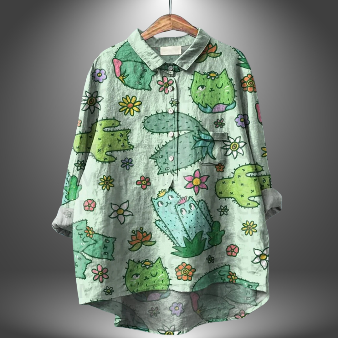 Virginia | Camicia Floreale Artigianale da Donna