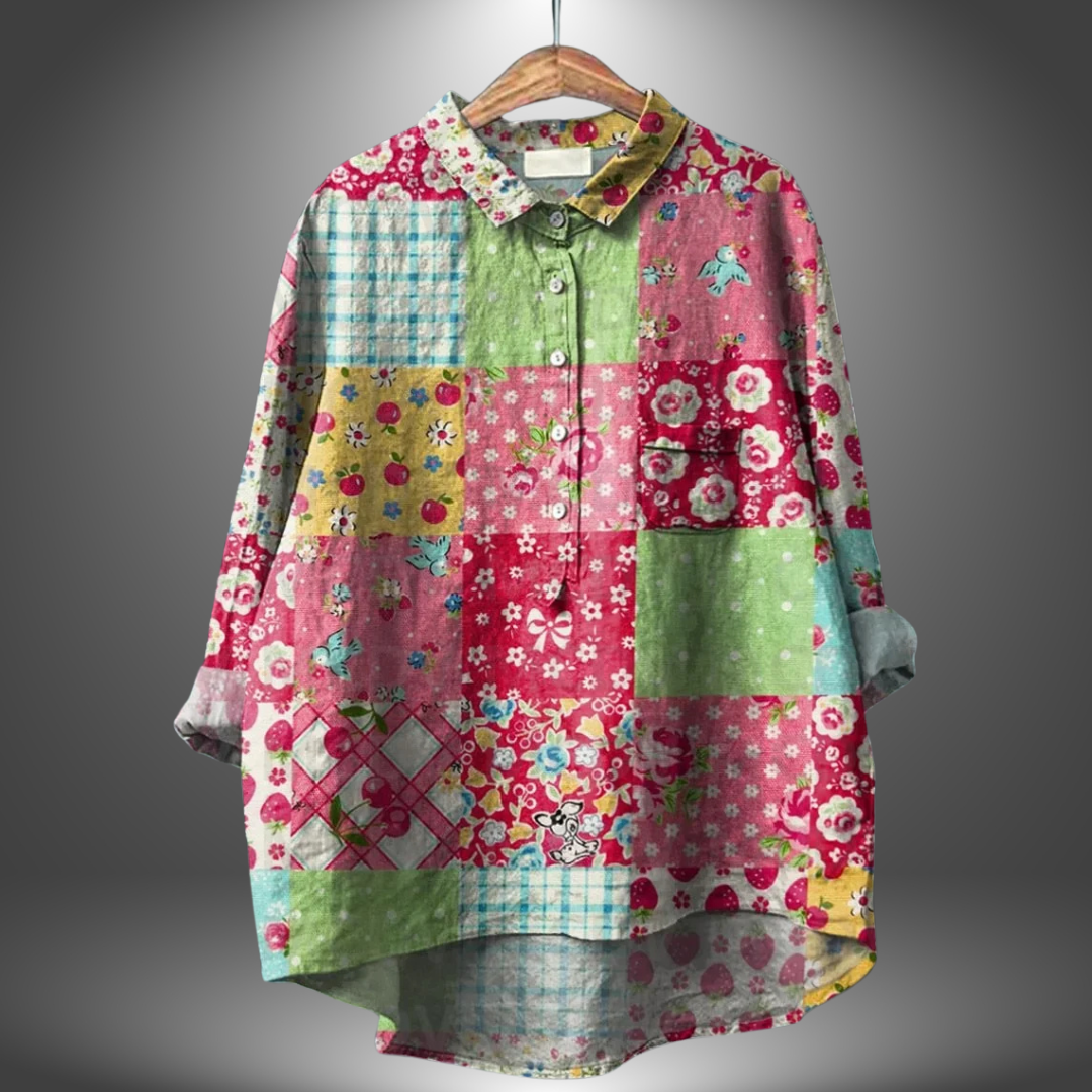 Virginia | Camicia Floreale Artigianale da Donna