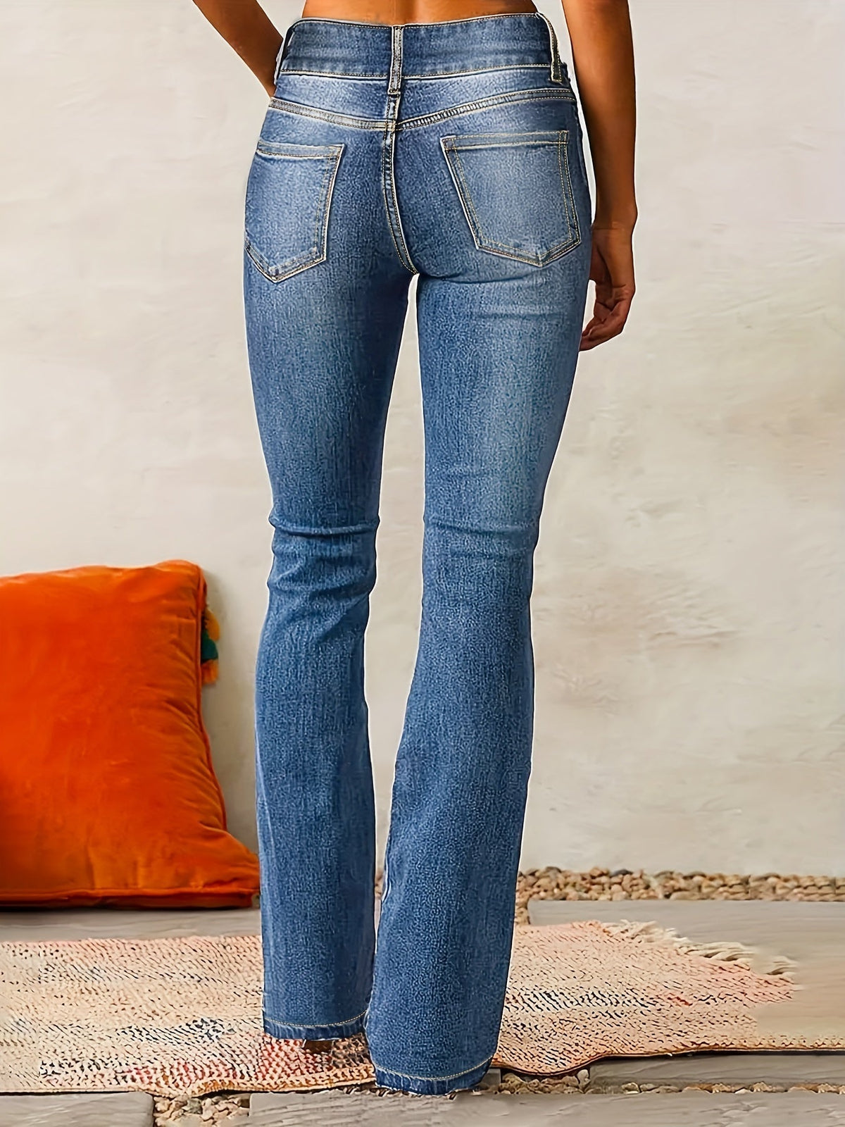 Aya™ | Jeans a Zampa a Vita Alta