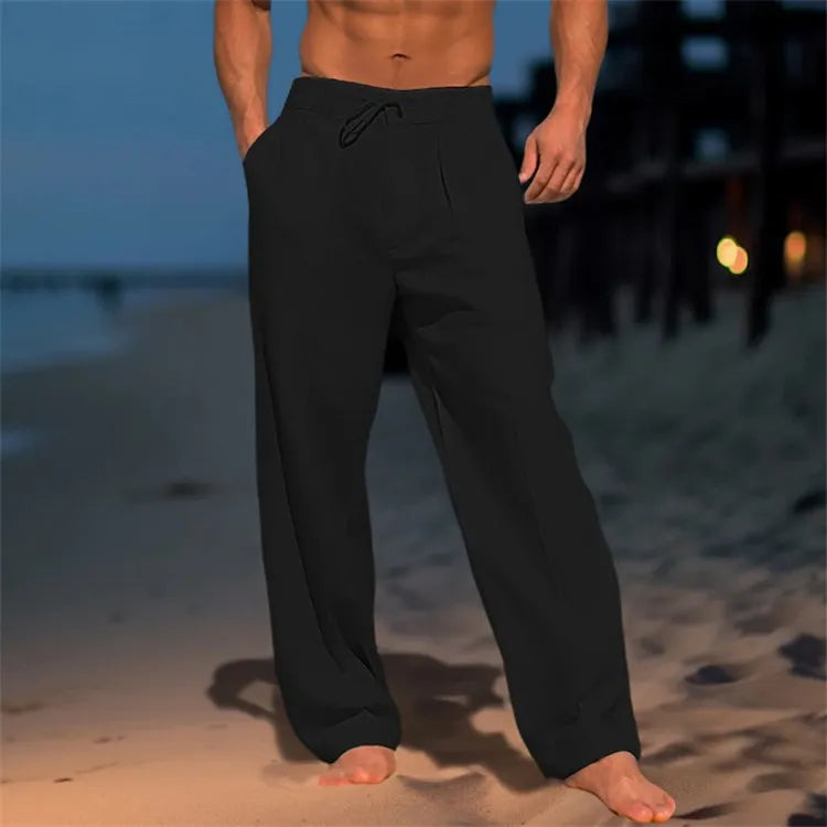 Nathan™ | Pantaloni in Cotone a Tinta Unita