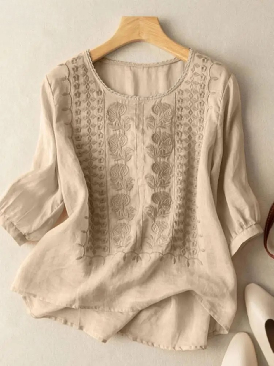 Firenze™ | Blusa Boho Ricamata in Cotone (Vestibilità Piccola)