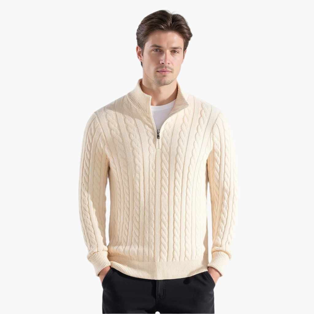 Giuseppe™ - Pullover di lusso in maglia con zip