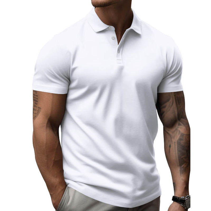 Polo da uomo a maniche corte slim fit in cotone