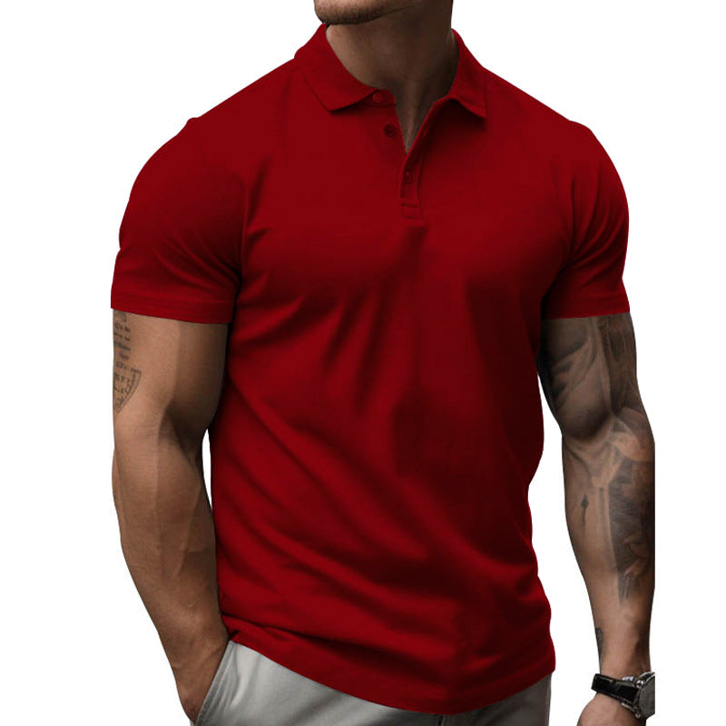 Polo da uomo a maniche corte slim fit in cotone