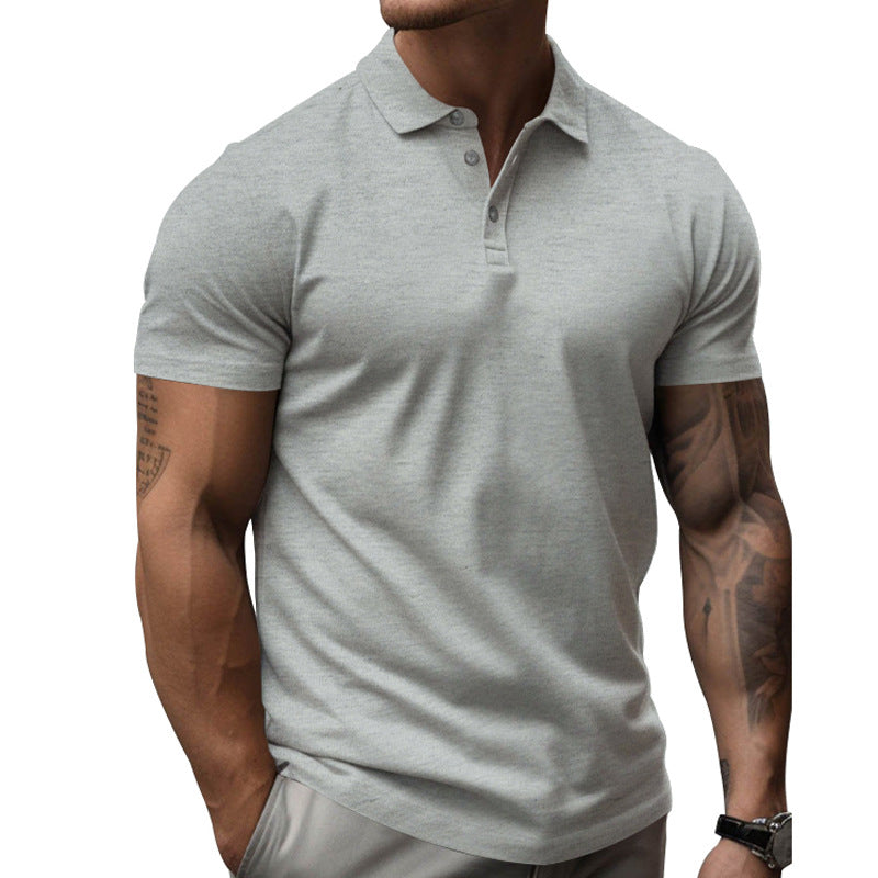 Polo da uomo a maniche corte slim fit in cotone