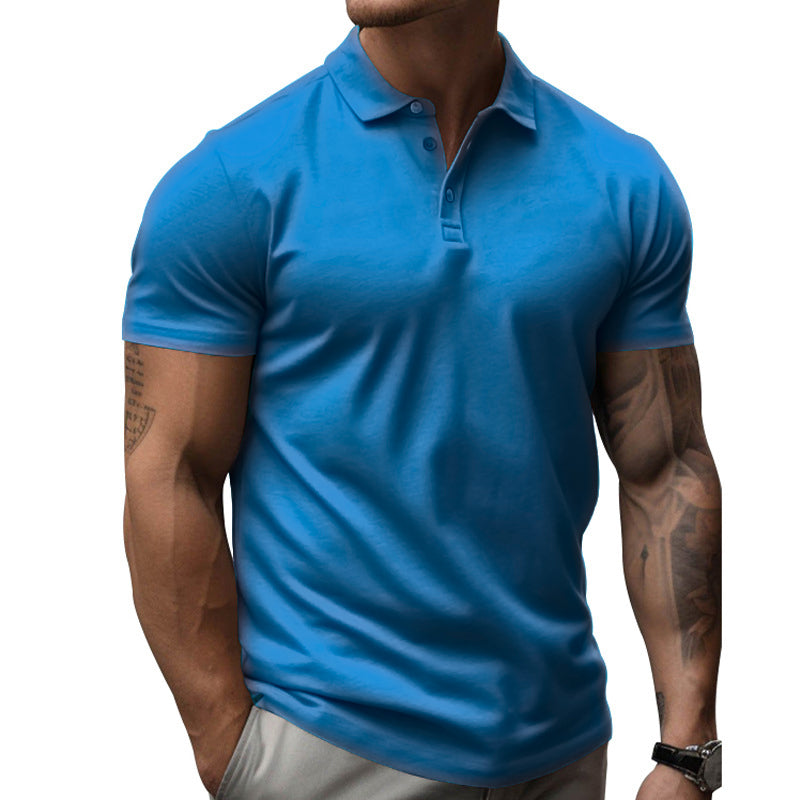 Polo da uomo a maniche corte slim fit in cotone