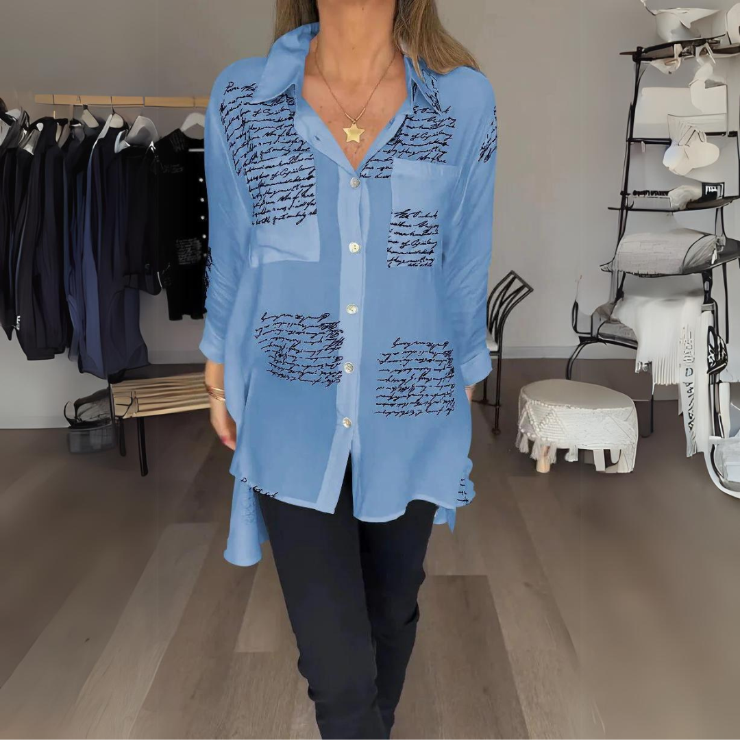 Callista™ | Camicia Button-Up Scritta a Mano
