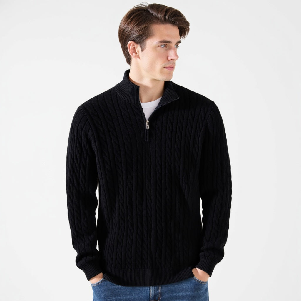 Giuseppe™ - Pullover di lusso in maglia con zip