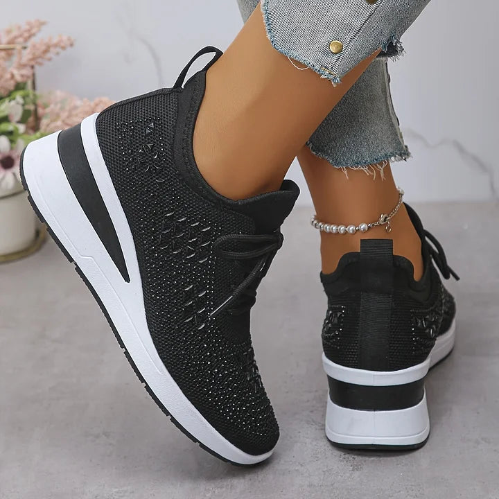 Giselle™ | Sneakers Ortopediche con Strass Brillanti