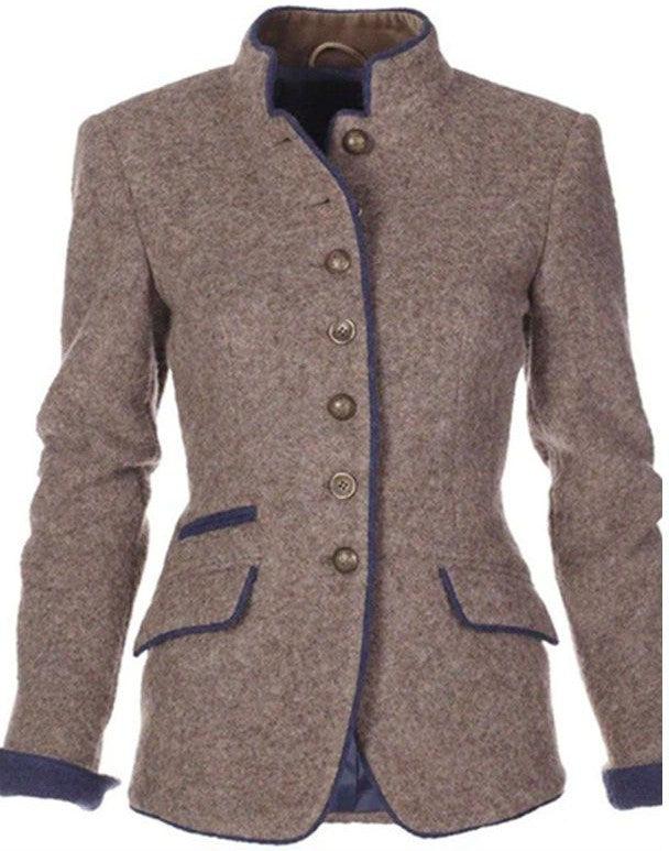Luna | Cardigan elegante con colletto alto