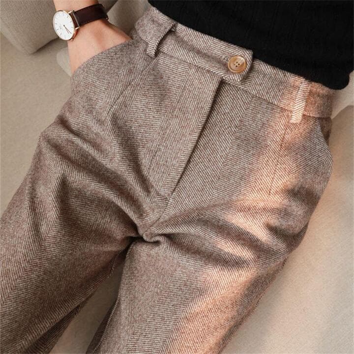 Vaughn™ | Pantaloni Eleganti Su Misura in Pura Lana Pregiata