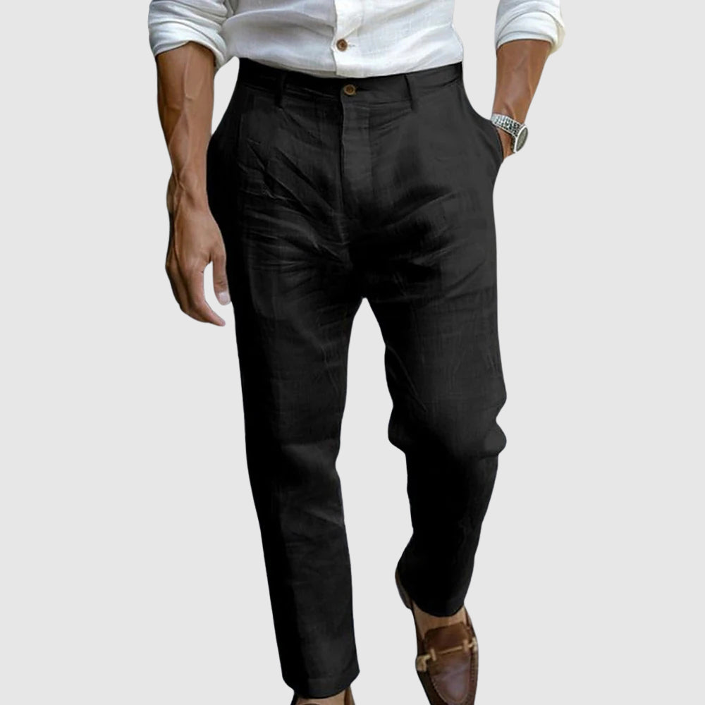 Pantaloni in Lino Saint-Tropez Chic