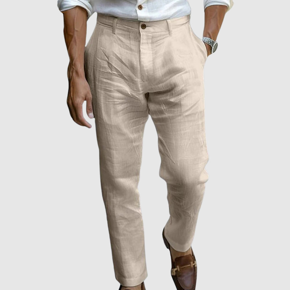 Pantaloni in Lino Saint-Tropez Chic